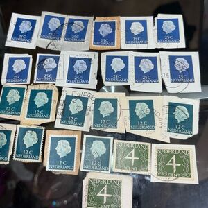 Vintage Blue and Green Art Print Collection